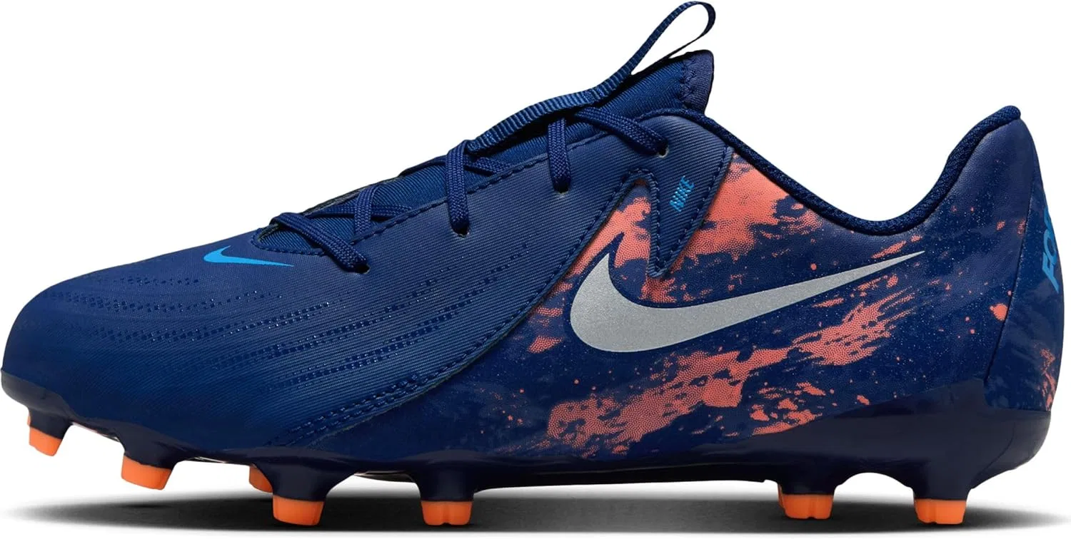 Футбольные бутсы Nike Jr. Phantom GX 2 Academy Erling Haaland TF Low Top (для детей старшего возраста) HF1608, Blue Void Chrome