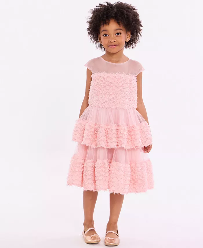 

Платье для девочек с ярусами и эффектом иллюзии Bonnie Jean