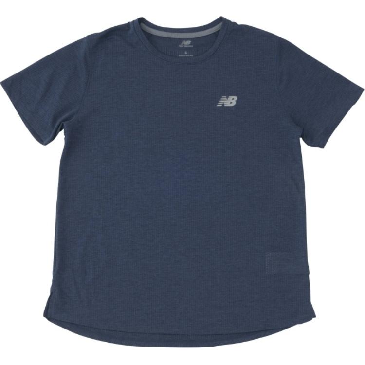 

New Balance Футболка женская морская синяя, Синий, New Balance Футболка женская морская синяя