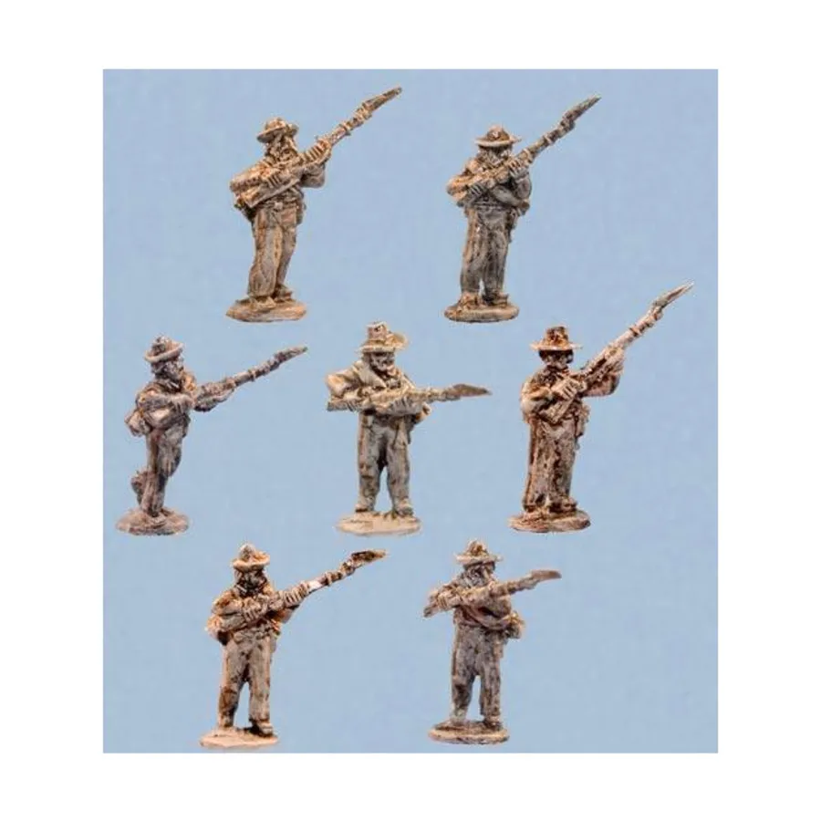 

Пехота в рубашке с гибкой шляпой и командованием, Blue and the Gray Miniatures - Assorted (15mm)