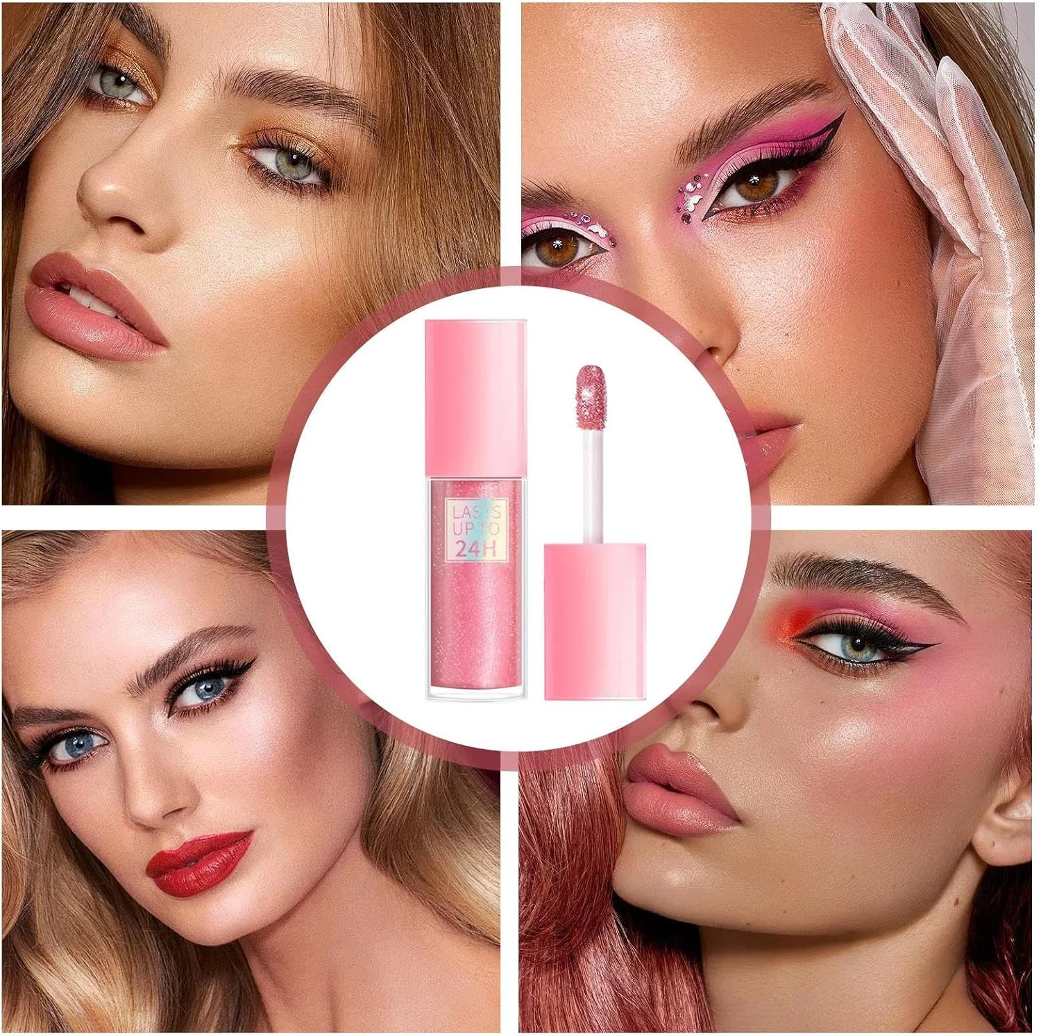 Блеск для губ Shi ммer Lip Plumper Gloss с мерцающим финишем, увлажняющий, 01# — фото 4