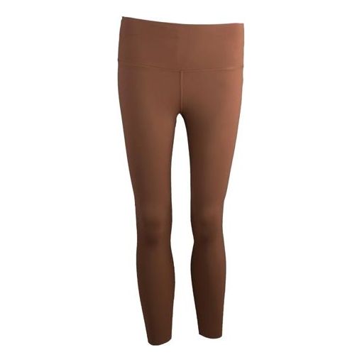 

Брюки yoga luxe infinalon 7/8 leggings brown Nike, коричневый