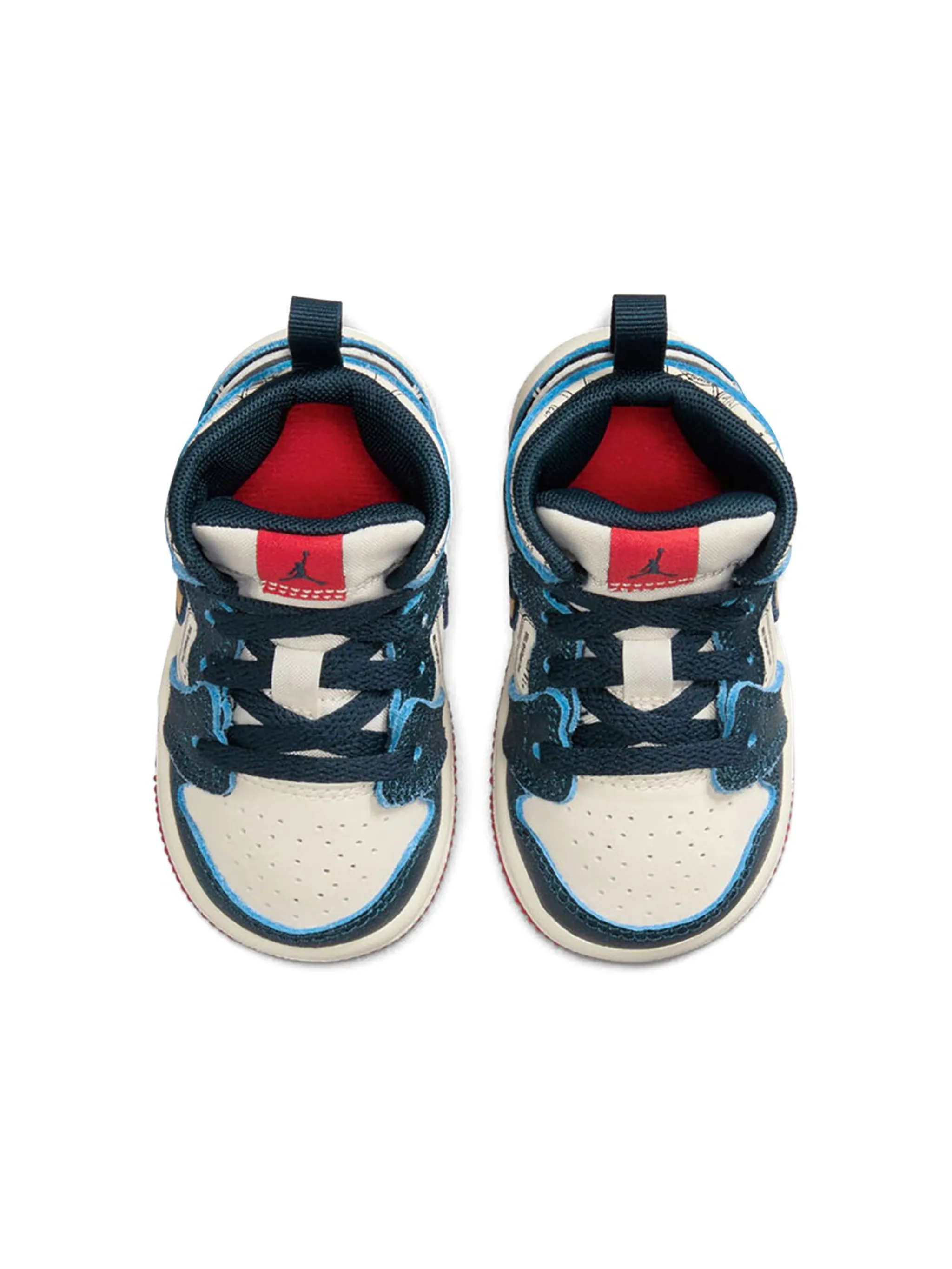 Кроссовки Air Jordan 1 Mid SE Take Flight Jordan Kids, синий — фото 2