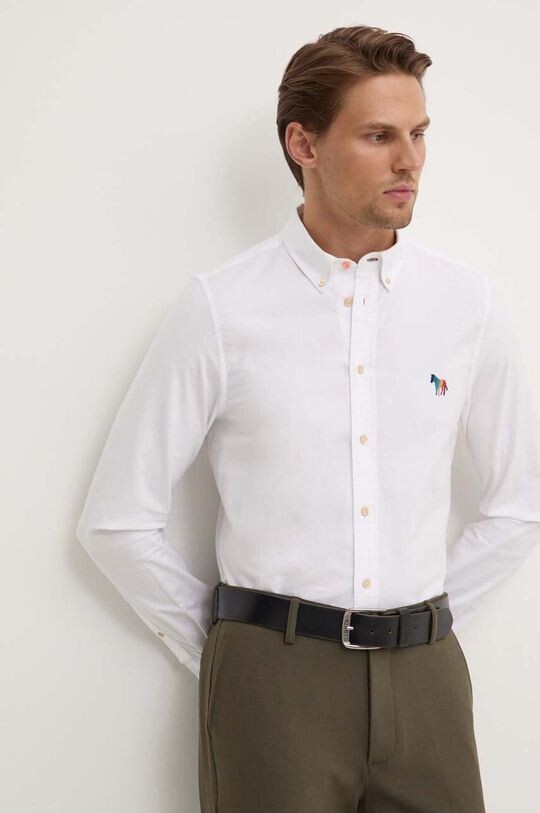 

Хлопковая рубашка PS Paul Smith, белый