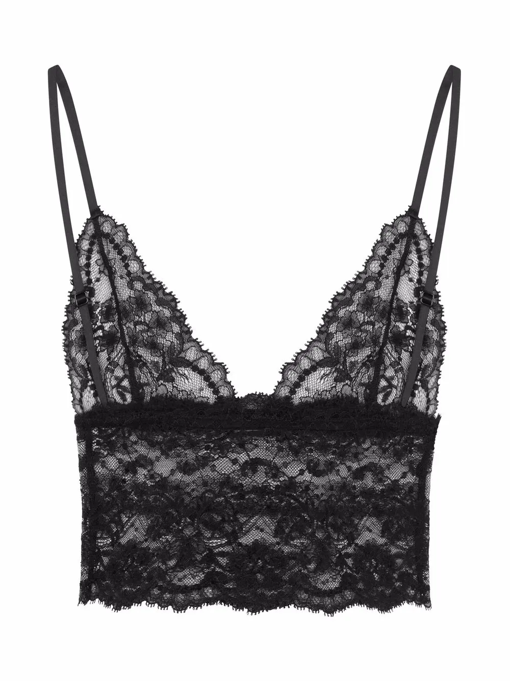 Кружевной бюстгальтер-бралетт на тонких бретелях DOLCE & GABBANA, черный — фото 3