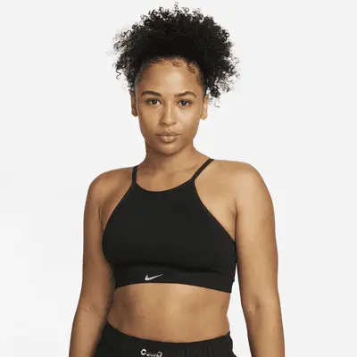 

Футболка Nike Indy Seamless Ribbed, черный/белый