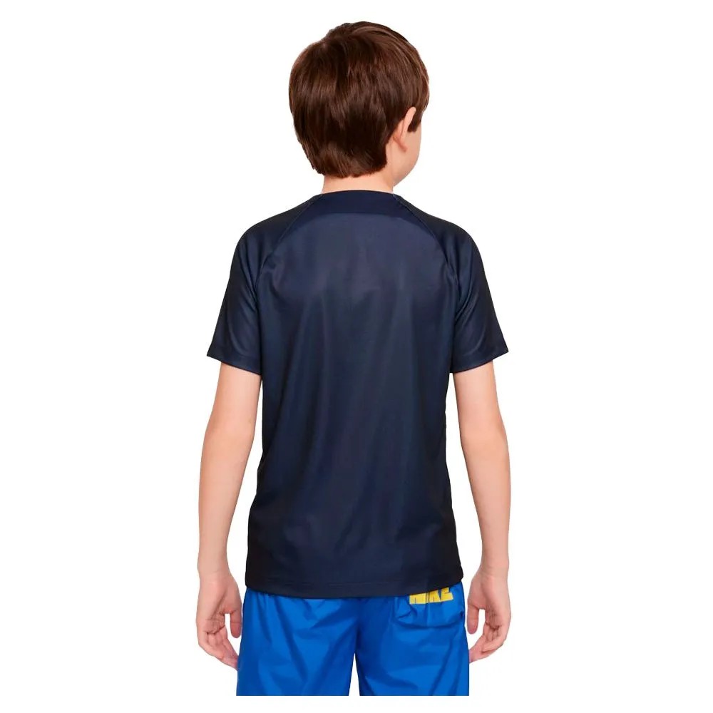 Футболка с коротким рукавом Nike FC Barcelona 22/23 Dri Fit pre match Away junior, синий — фото 2