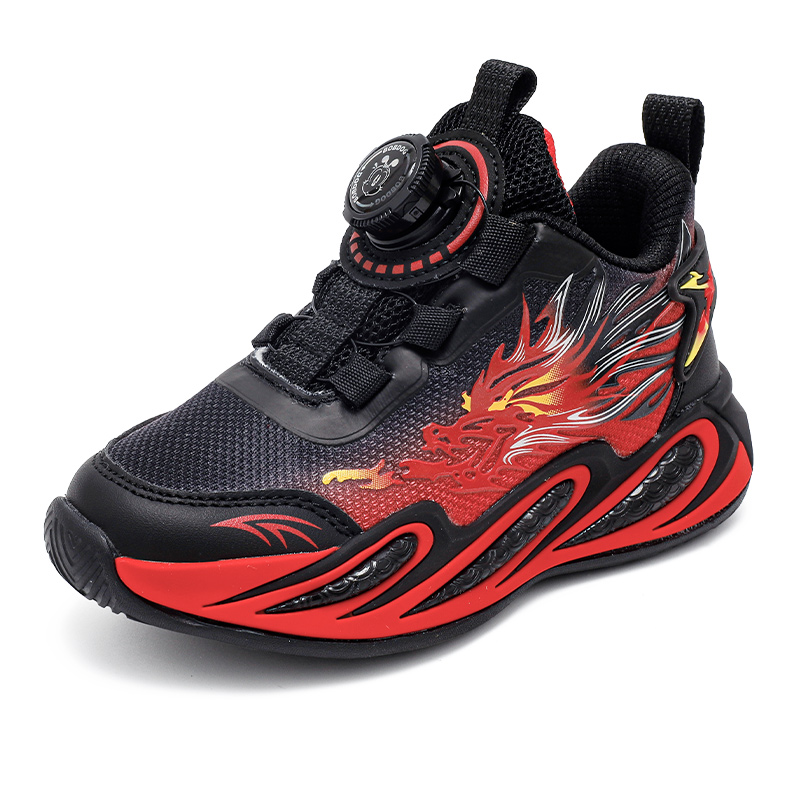 Кроссовки Sports Running Collection Slip Resistant Anti Kick Rebound Lightweight Cushioning Thermal Balance Low top BOBDOG, 55095 черный/красный (fleece-lined) — фото 4