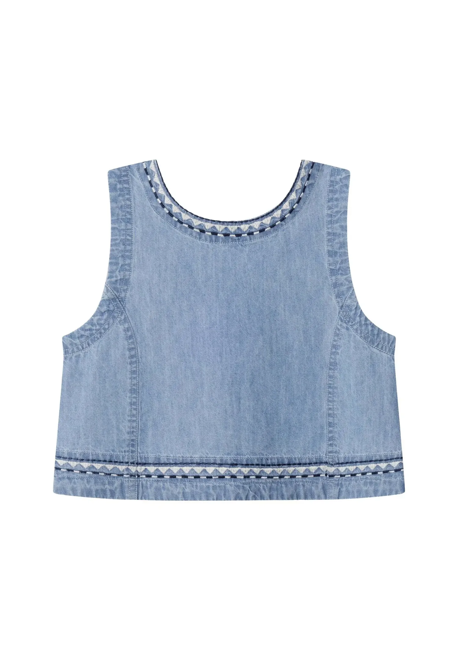 Легкий джинсовый топ Ivy для девочки Pepe Jeans, светло-голубой — фото 3