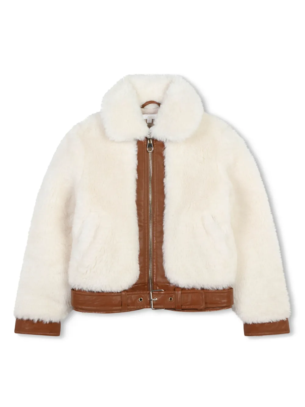 

Шуба из искусственного меха Chloé Kids, белый