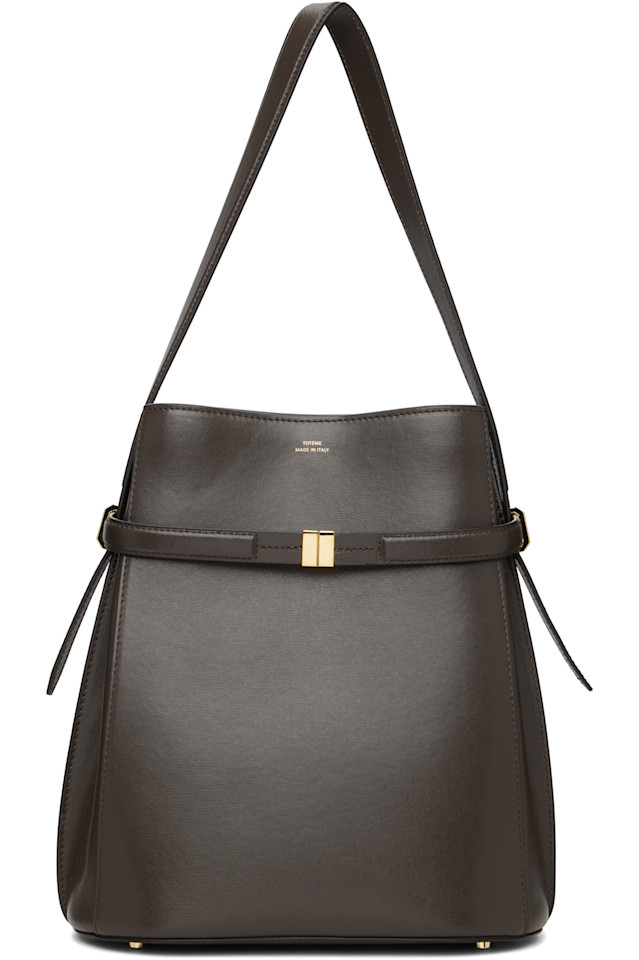 

Toteme Коричневая кожаная сумка-ведро с поясом