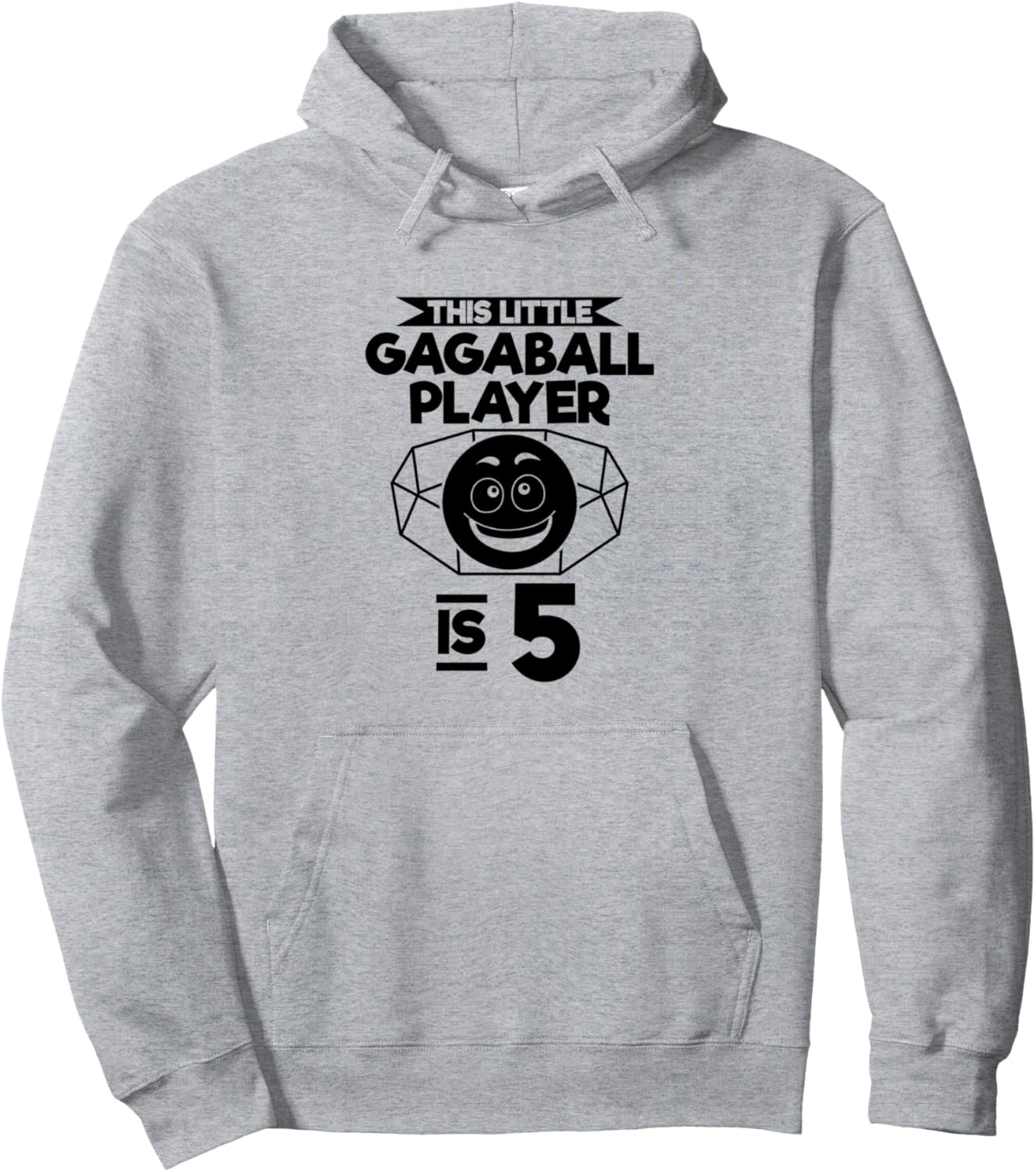 

Толстовка, Этот маленький игрок в гагабол - пятилетний мальчик в толстовке с изображением игрока в гагабол Gagaball Player 5Th Birthday Gaga Ball Game, серый
