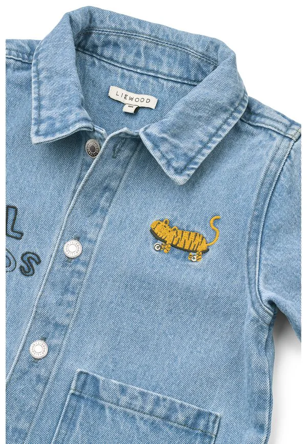 Джинсовая куртка kinsley placement Liewood, Cool Kids/Light Blue Denim — фото 4