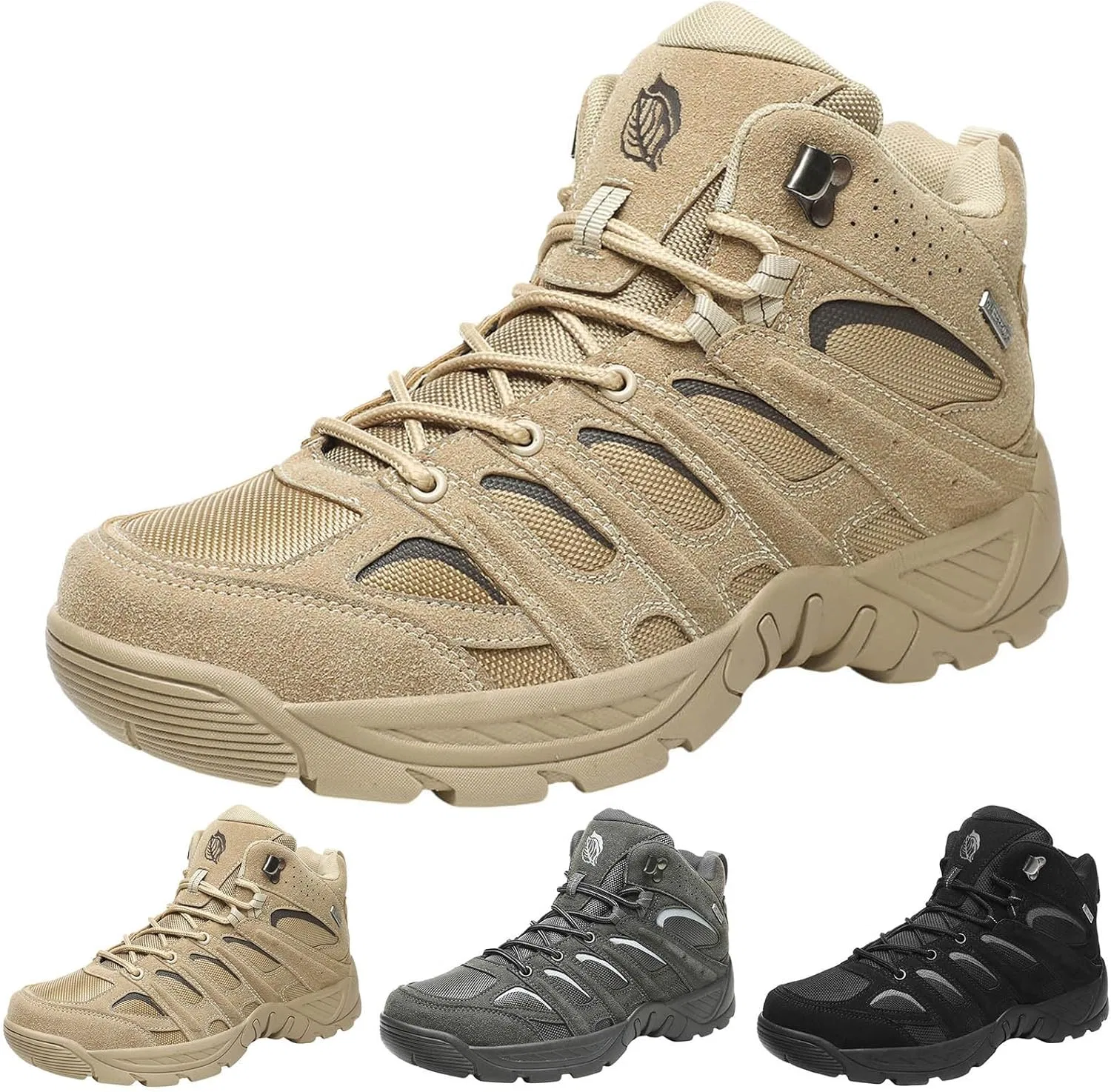 Кроссовки Herren - Männer Sport Schuhe Mode Muster Einfache Feste Farbe Bergsteigen Schuhe Dicke Sohle Bequeme Spitze Up Нескользящая повседневная обувь Schuhe Generic, Beige — фото 4