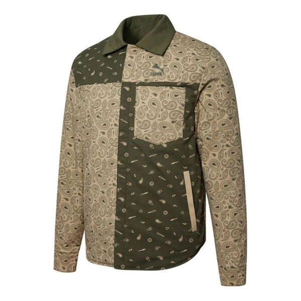

Рубашка paisley woven reversible shacke shirt 'tan green' Puma, бежевый