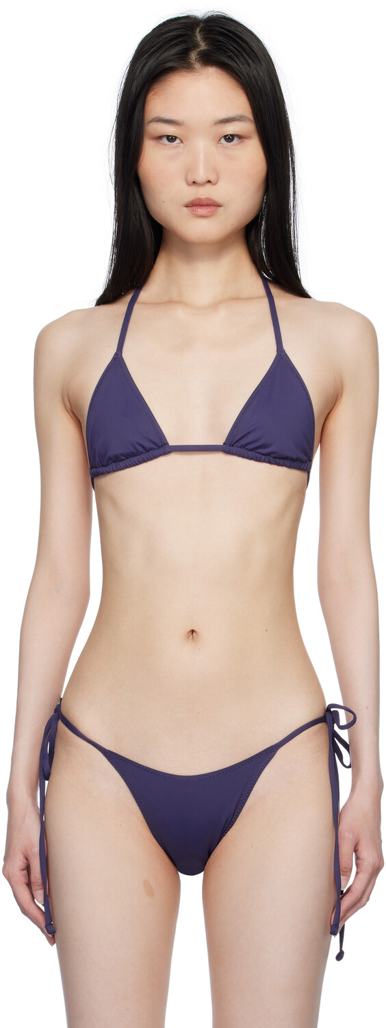 

Темно-синий Ник Скимпи Треугольный Бикини Топ Frankies Bikinis
