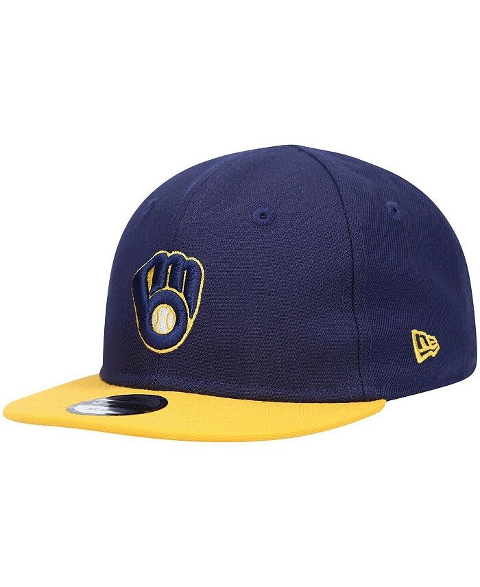 

Кепка для новорожденных темно-синего цвета Milwaukee Brewers My First 9Fifty Hat New Era, синий