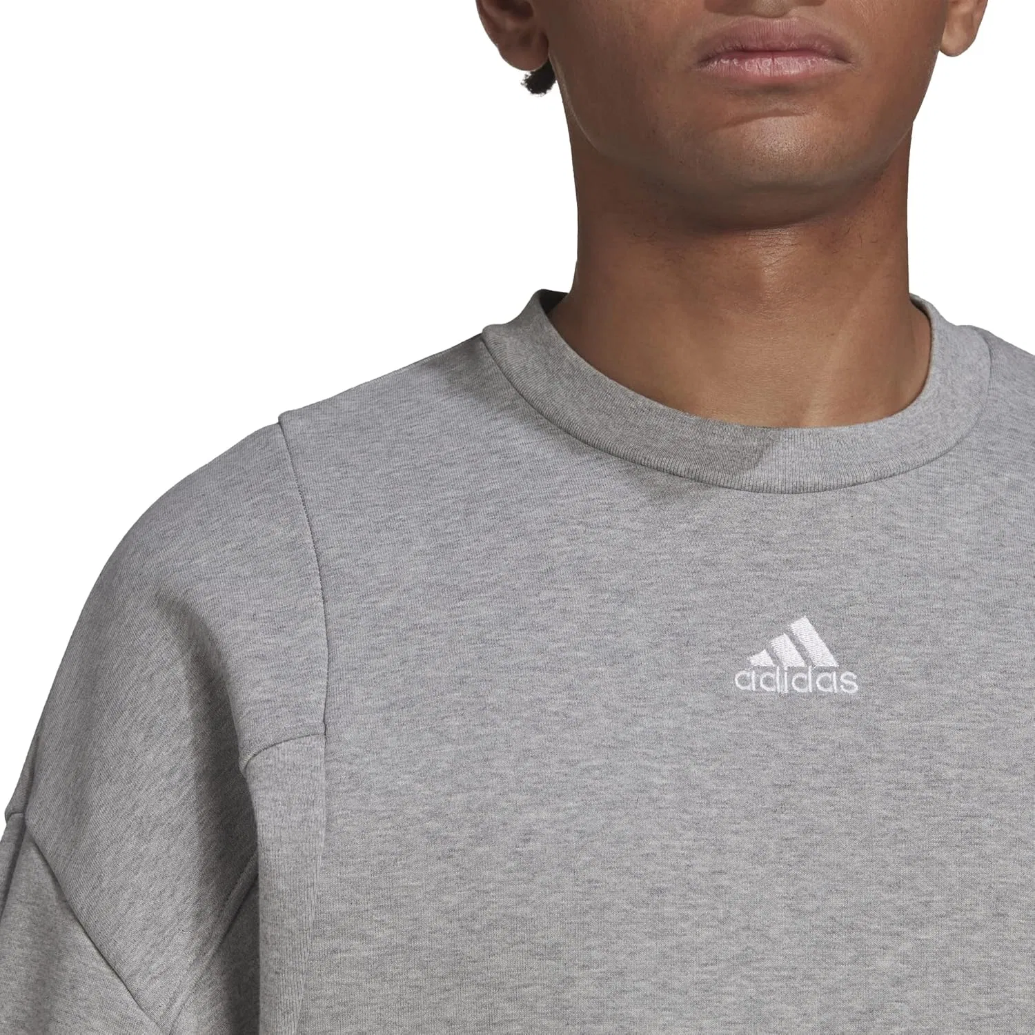 Adidas Originals Мужской флисовый свитер Adidas Studio Lounge, Medium Grey Heather — фото 4