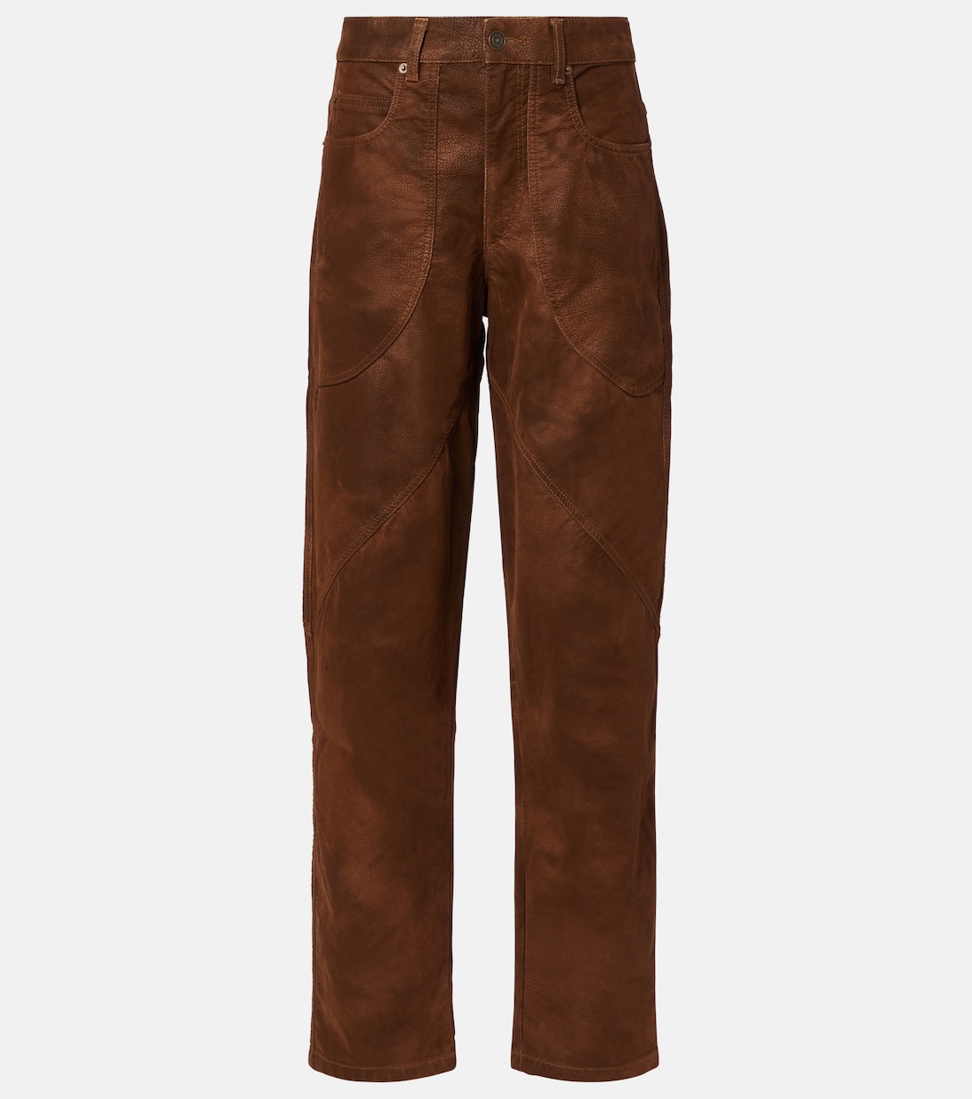 

Кельвина брюки из искусственной кожи Marant Etoile, Tabacco