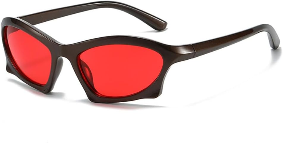 

Модные солнцезащитные очки в стиле стимпанк для женщин и мужчин, солнцезащитные очки в стиле панк, женские зеркальные очки с защитой от УФ-излучения UV400 generic, Red