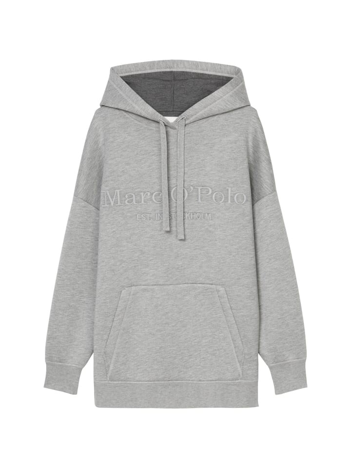 

Толстовка Marc O'Polo Scuba-Logo-Hoodie relaxed, цвет soft stone melange