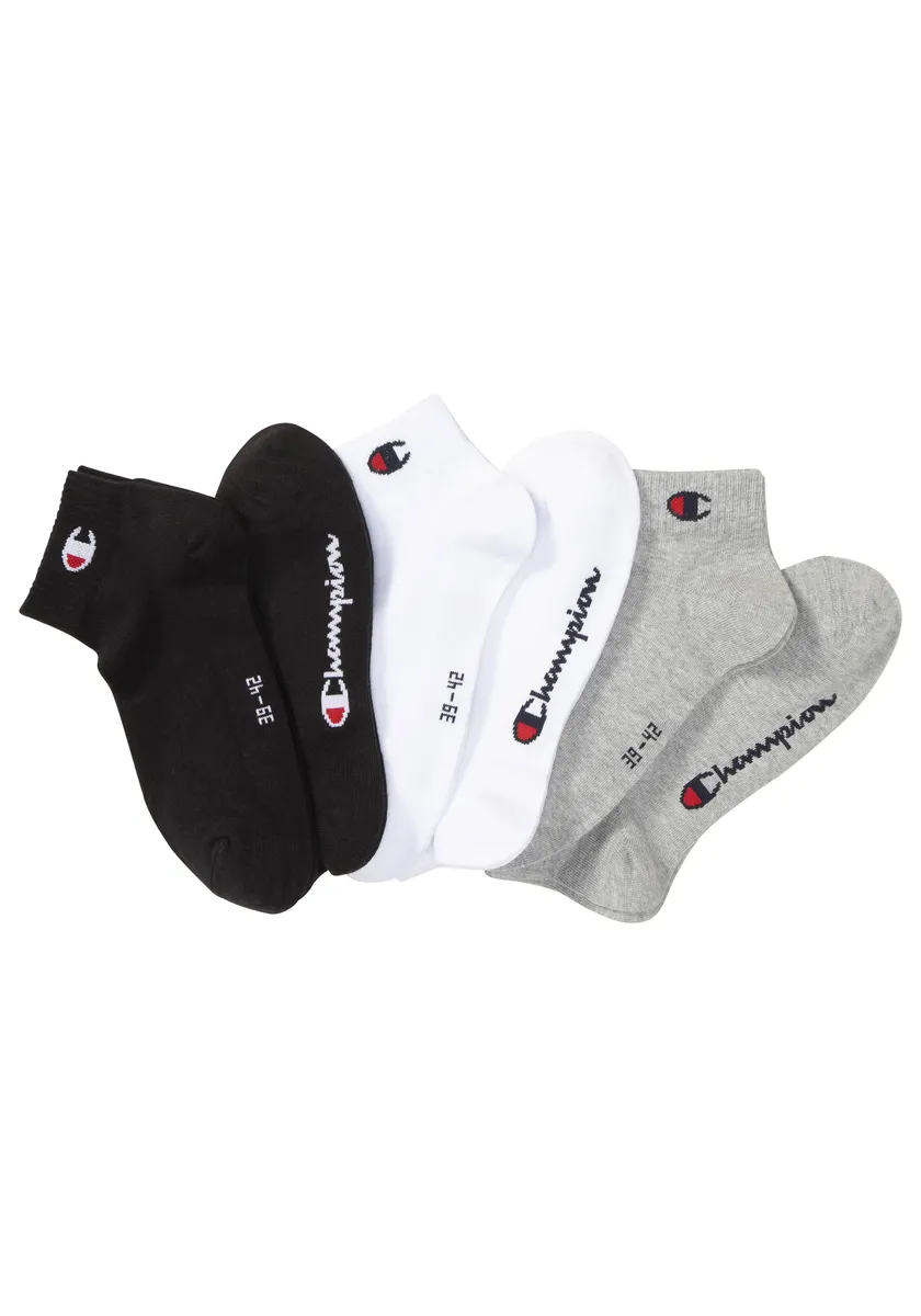 Короткие носки Champion "6pk Quarter Socks", серый