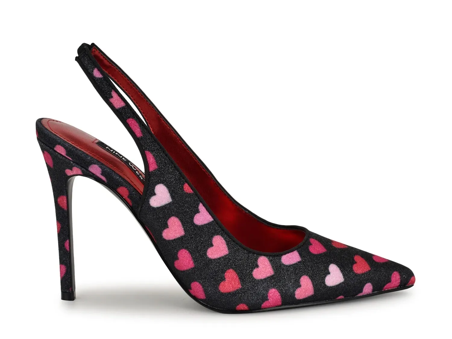 Туфли-лодочки Nine West Feather, черные/разноцветные сердца — фото 3