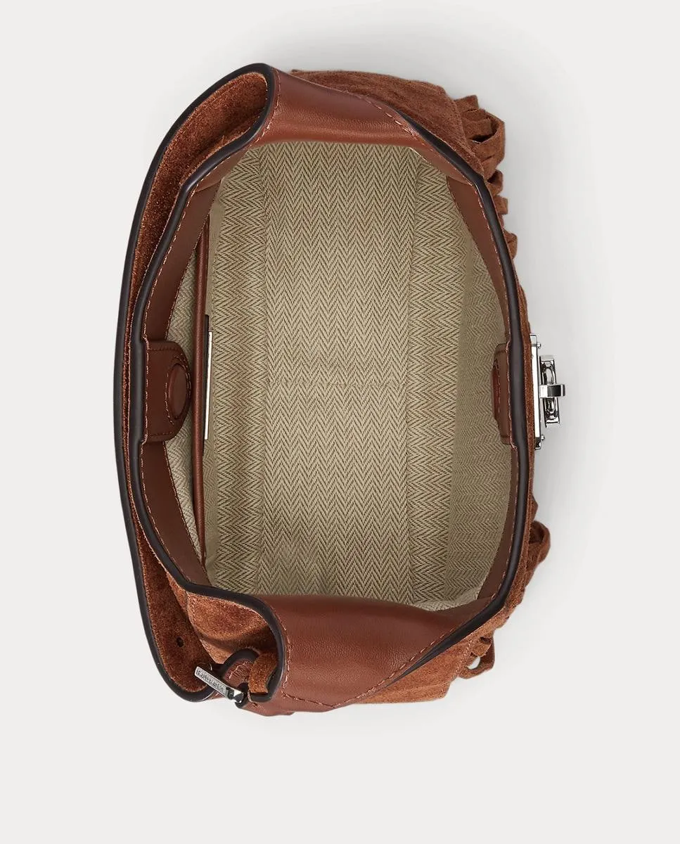 

Маленькая сумка из замши Tanner Lauren Ralph Lauren, песочный