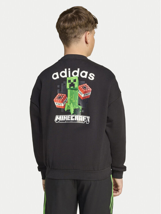 Свободный крой толстовка Minecraft JW7723 Adidas, черный — фото 3