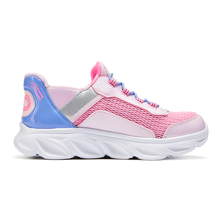 Детские кроссовки Hands Free Slip Ins с амортизацией, износостойкие, низкие Skechers, розовый/синий — фото 2