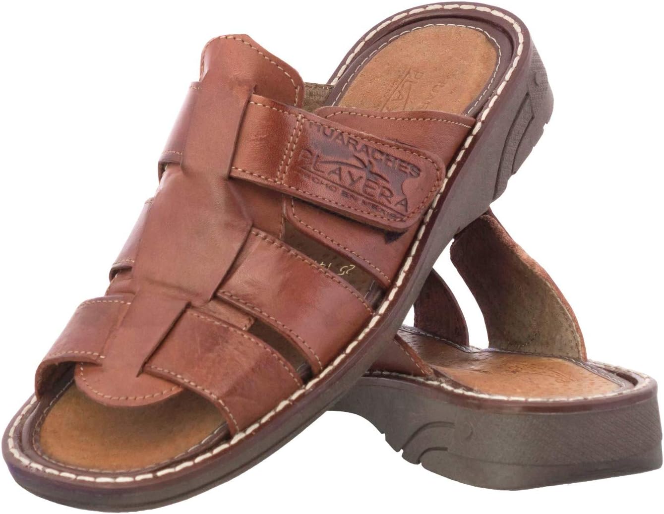 

Мужские ковбойские профессиональные сандалии Huarache 660 Rustic Cognac из натуральной кожи, мексиканские, без шнуровки, с открытым носком Cowboy Professional