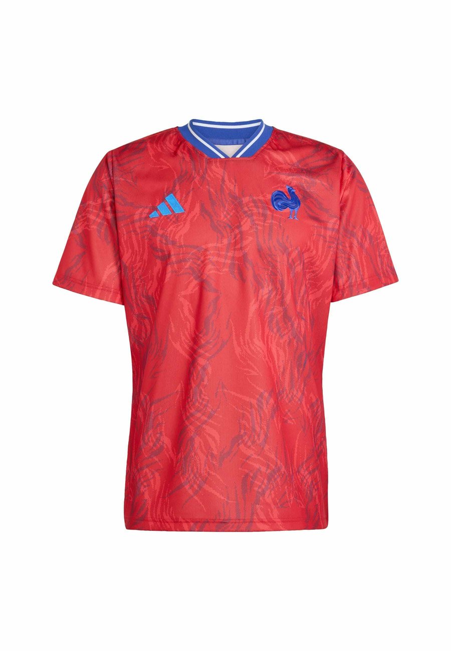 Футболка Adidas Performance FRANCE RUGBY PREMATCH, Collegiate Red/Red — фото 4