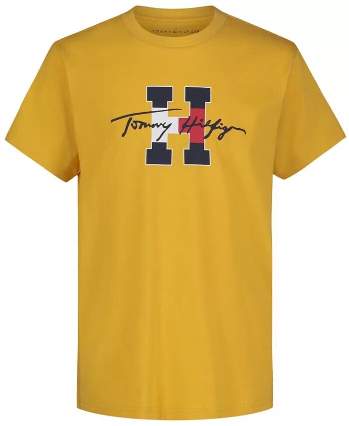 

Футболка с коротким рукавом Big Boys Script Tommy Hilfiger, желтый