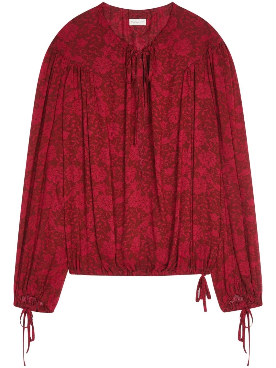 

DRIES VAN NOTEN блузка с цветочным принтом, красный