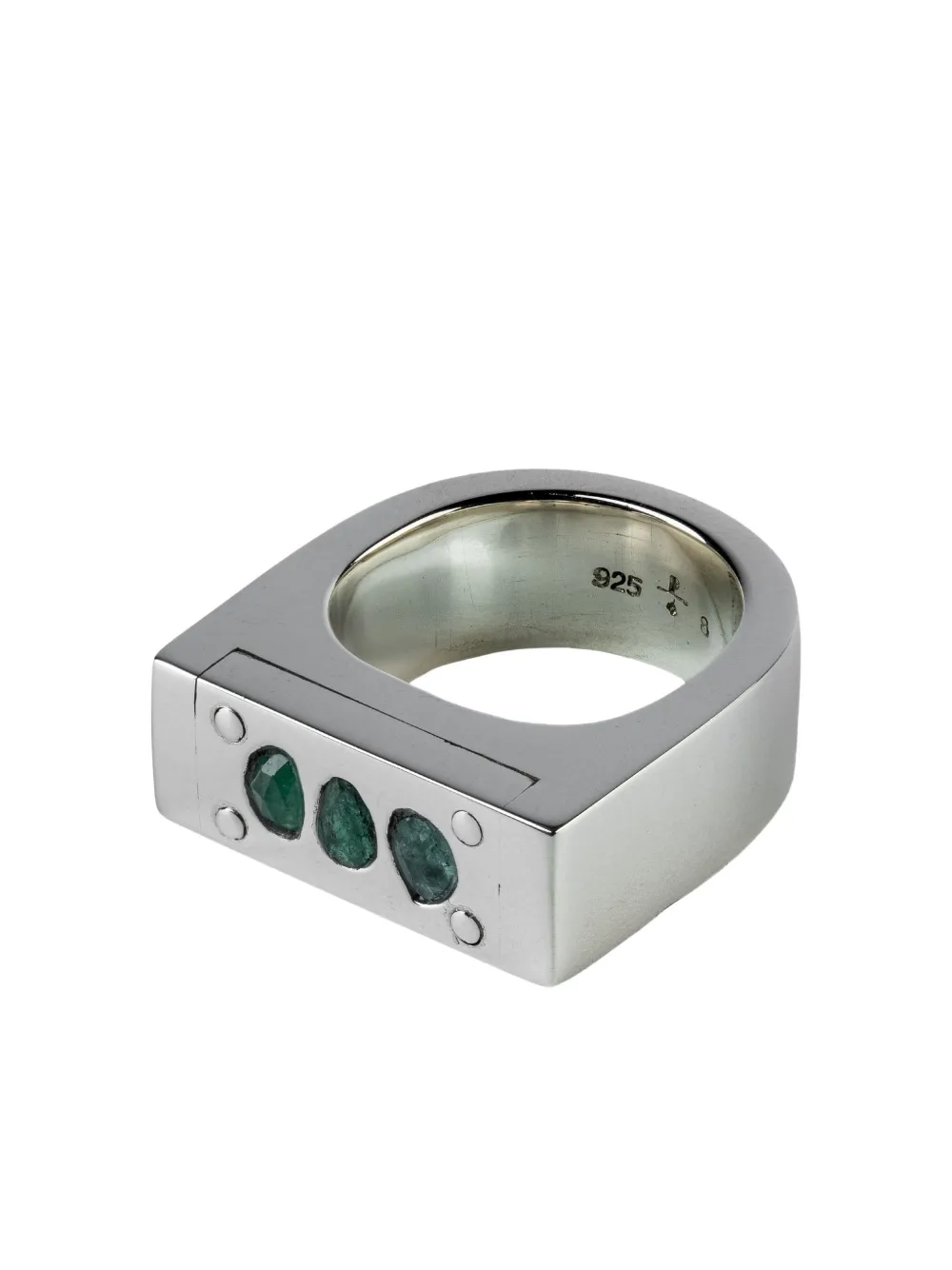 

Кольцо Plate с изумрудом Parts Of Four, серебристый
