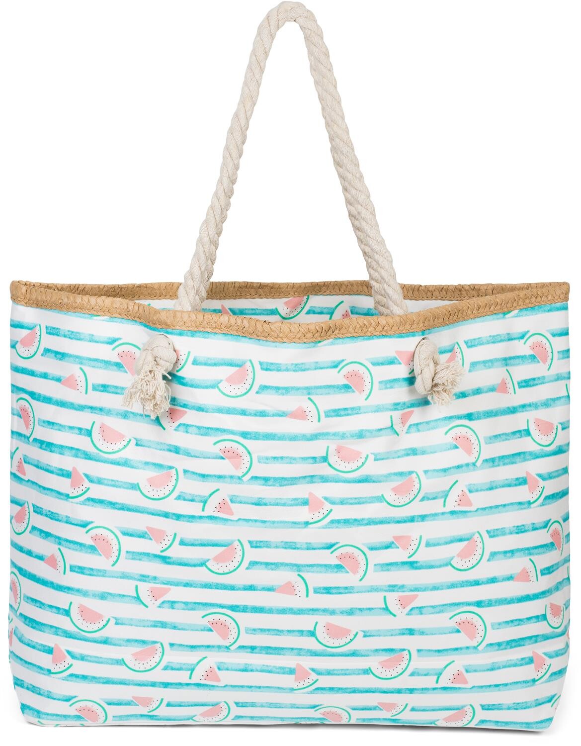 

Сумка шоппер styleBREAKER Strandtasche, цвет Türkis-Weiß