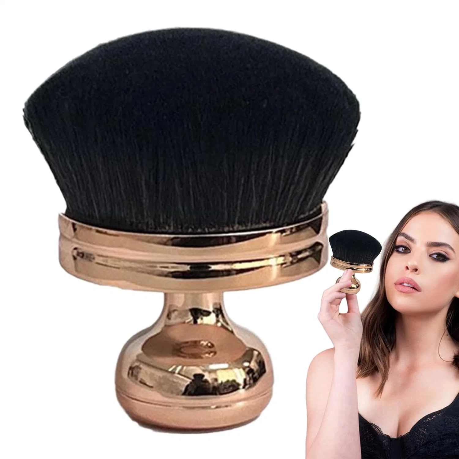 Кисть для тела для автозагара и макияжа Jlobnyiun, Rose Gold