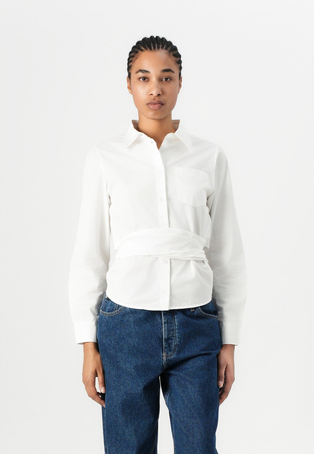 

Блузка на пуговицах DIBELLA TIE SHIRT BLANCHE, белый