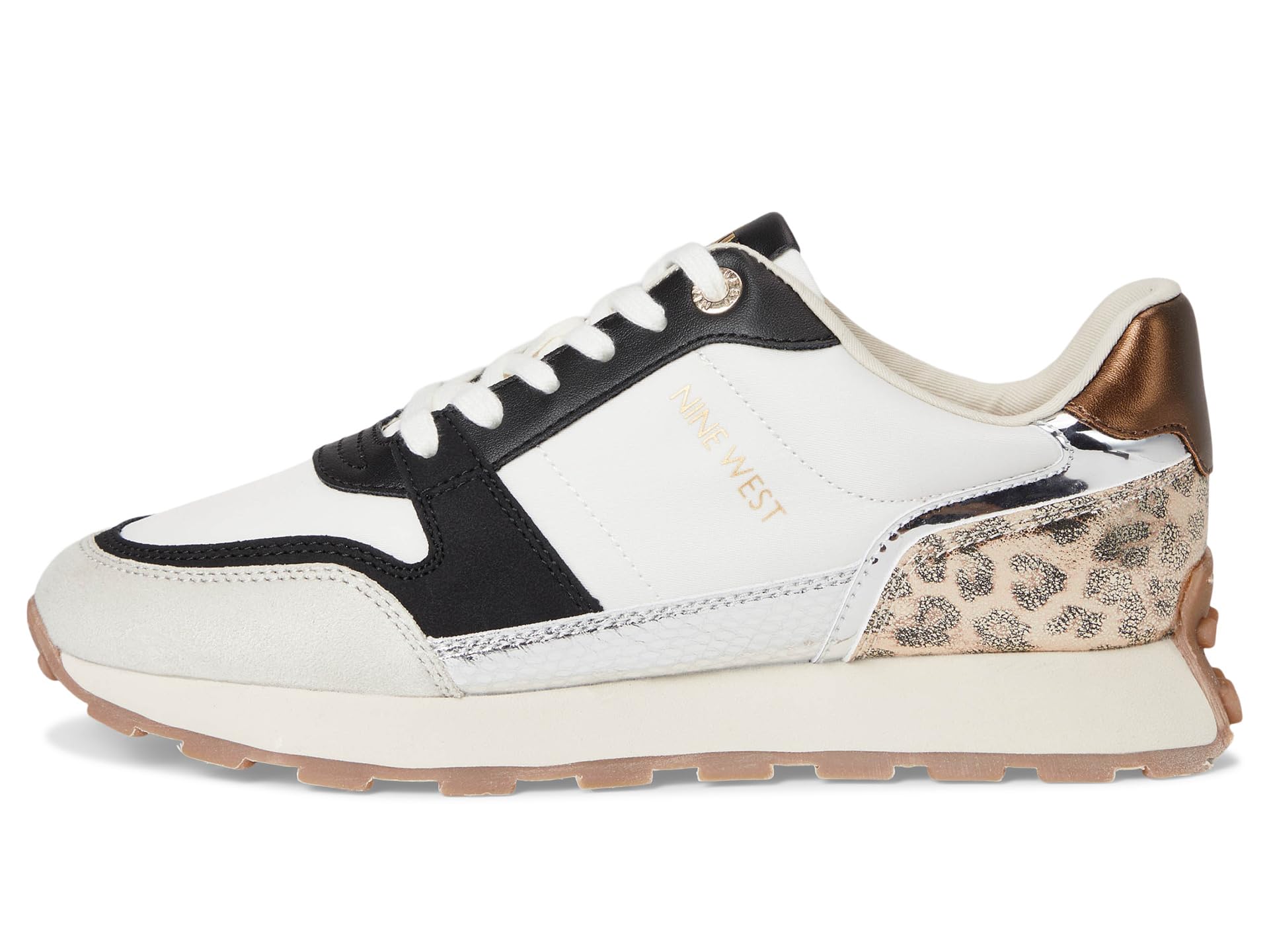 Кроссовки Nine West Kalah, цвет Ivory/Black/Gold Shimmer Leopard Multi — фото 4