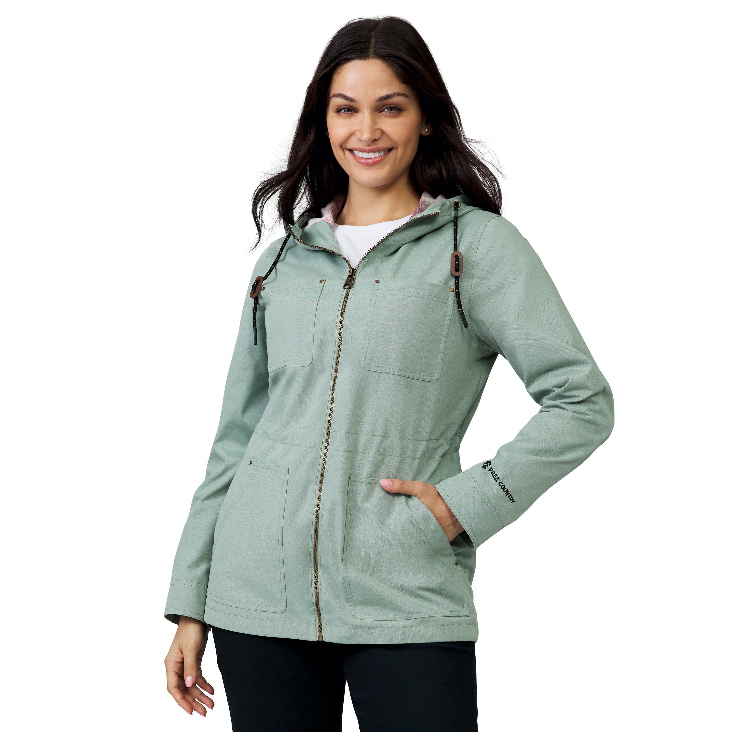 

Женская легкая куртка Free Country Cascade Canvas, цвет moss