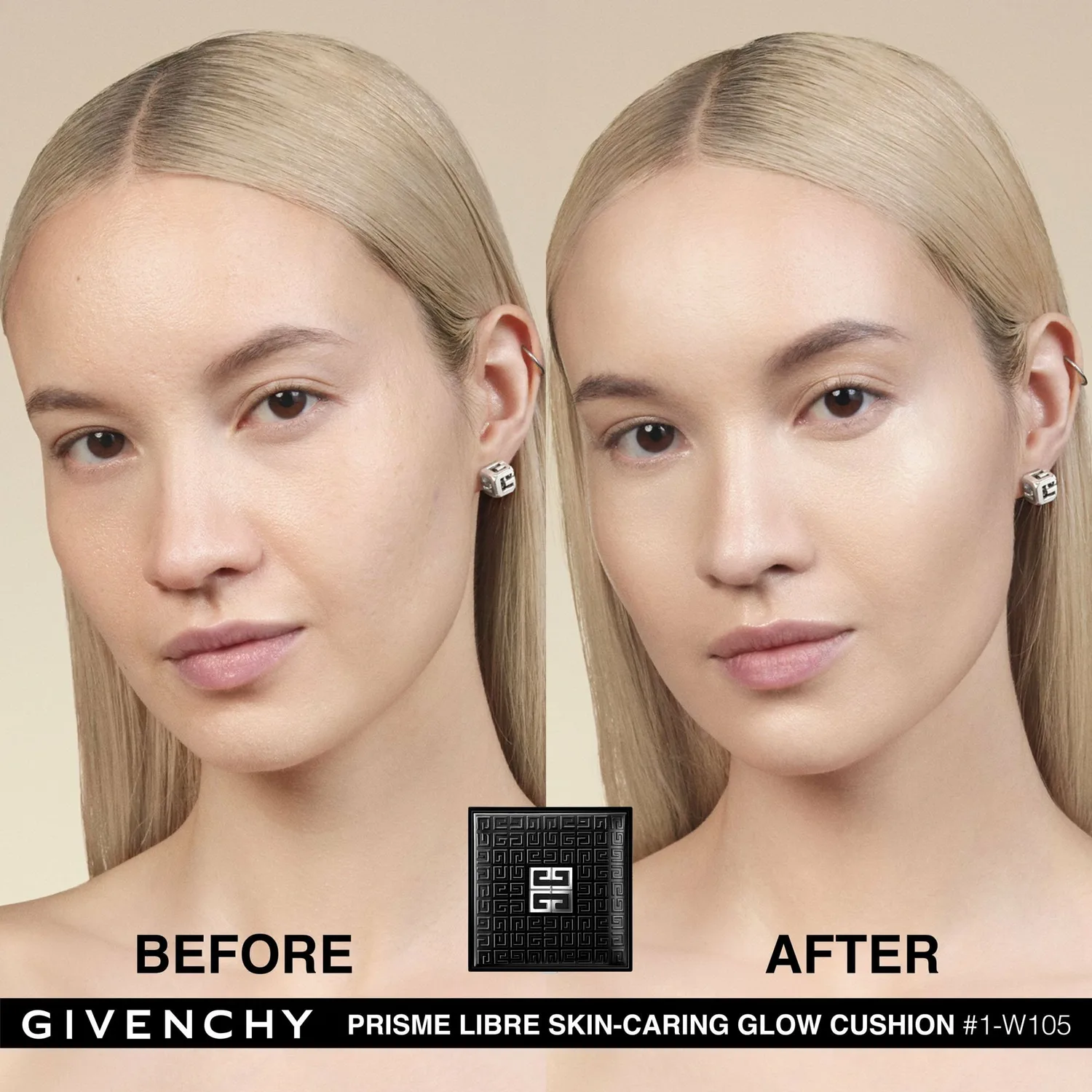 Тональный крем-кушон Prism Libre Skincare Glow Cushion Givenchy Beauty, 1-W105 — фото 4