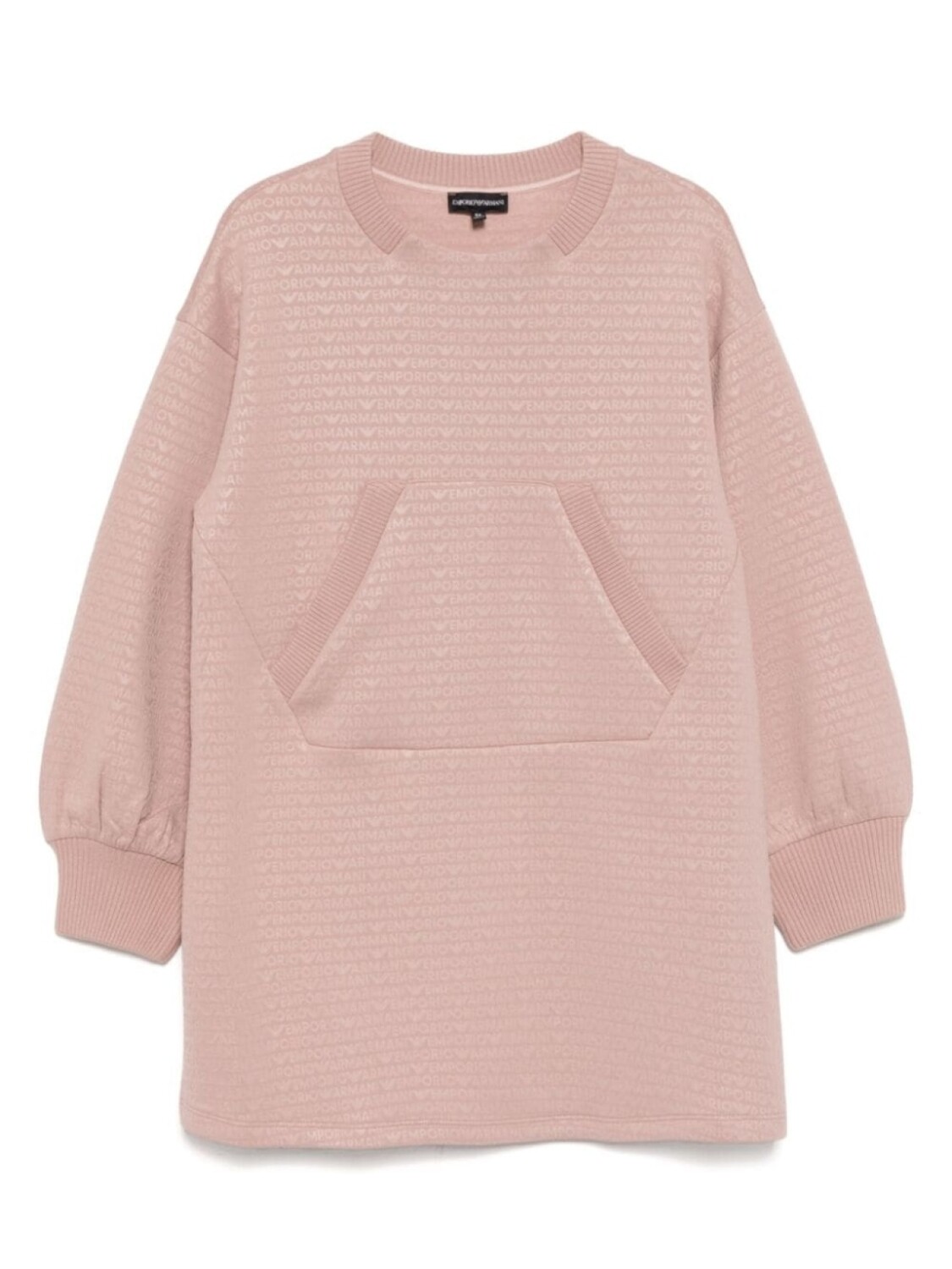 

Платье с логотипом по всей поверхности Emporio Armani Kids, розовый