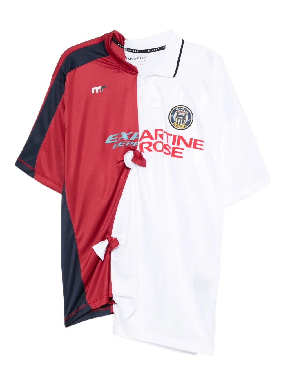 

Топ из джерси в стиле колор-блок Martine Rose, белый