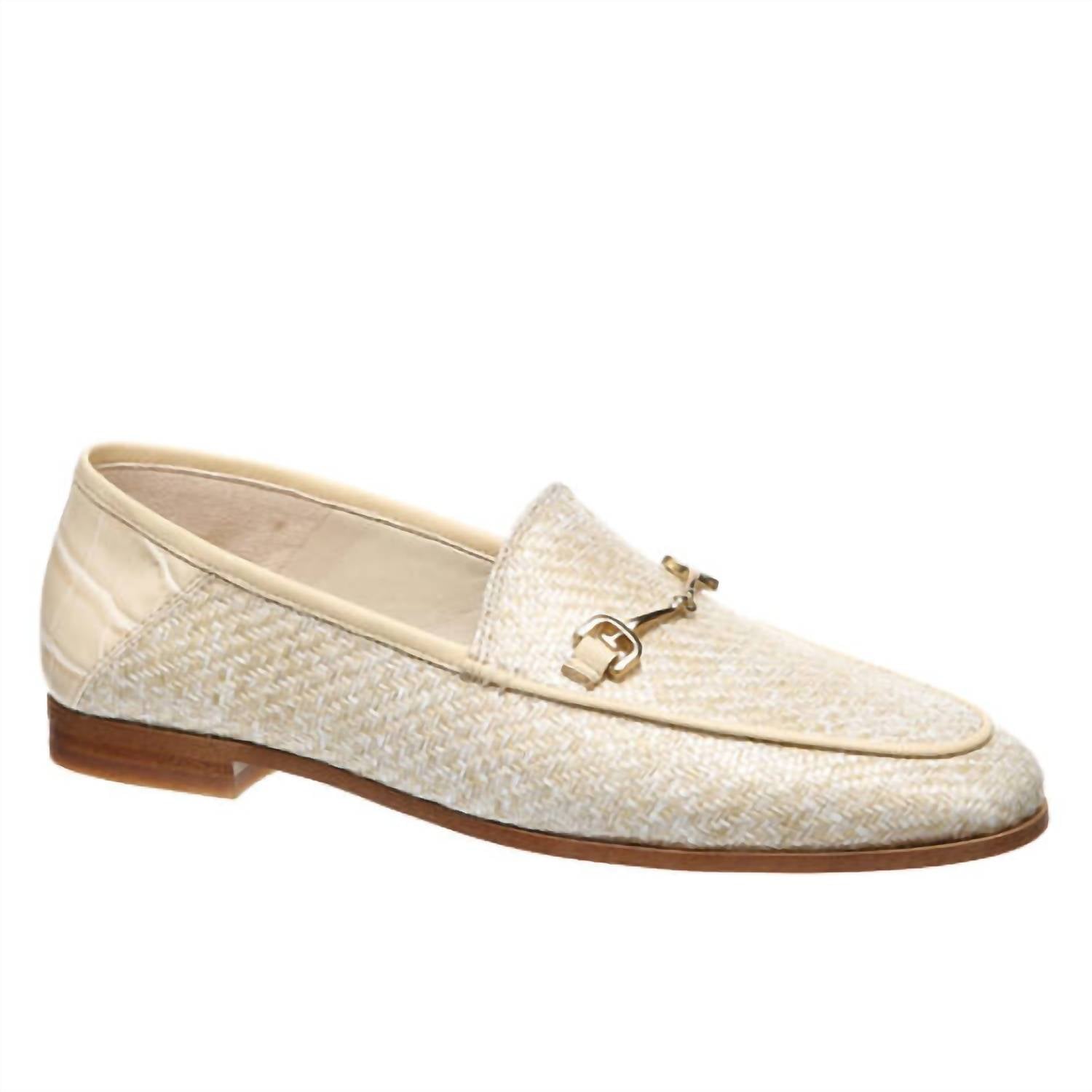 Женские лоферы Loraine Bit с плетением в цвете яичной скорлупы Sam Edelman, Eggshell Woven