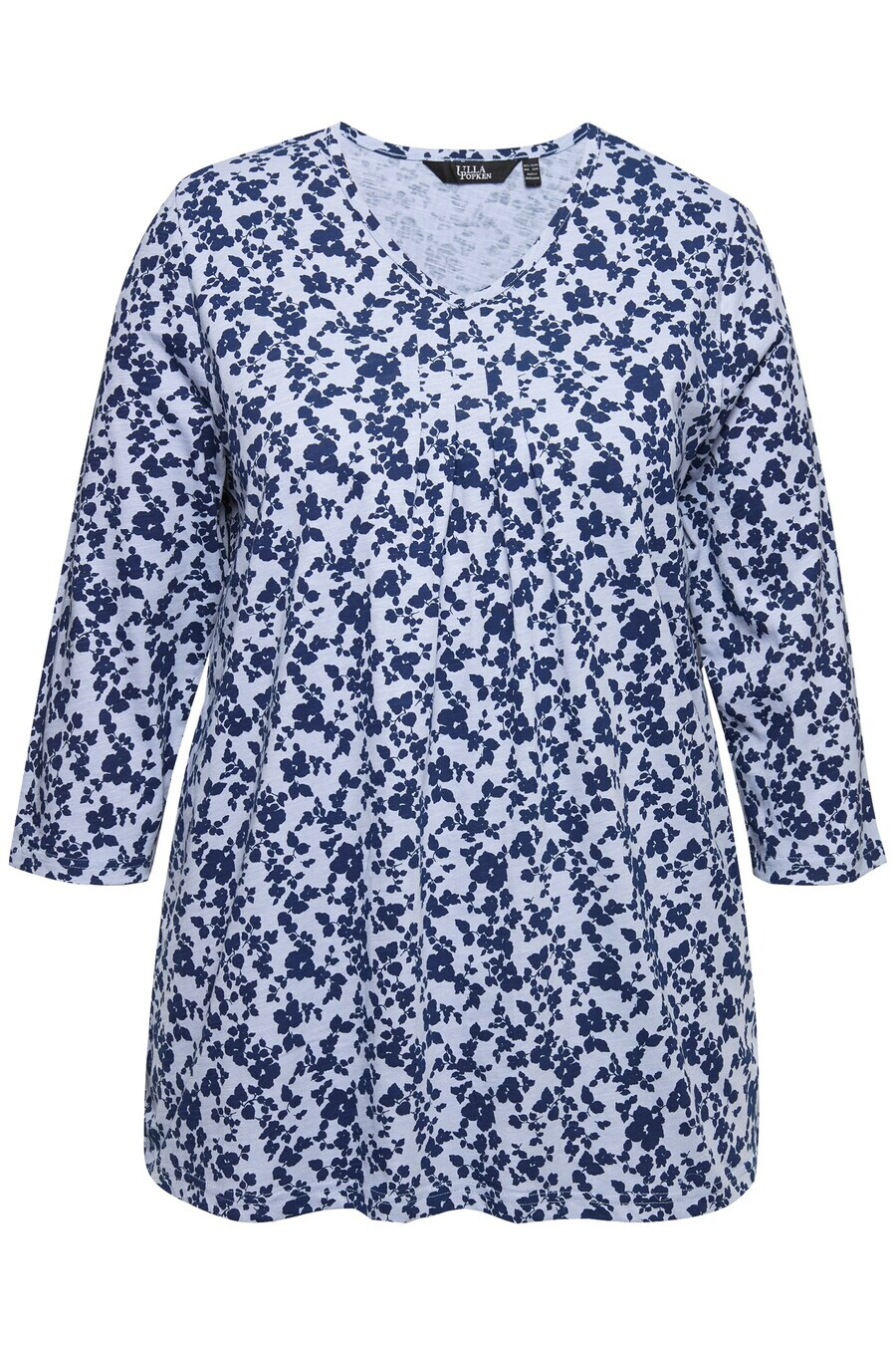 

Топ Ulla Popken Shirt, цвет light blue/dark blue