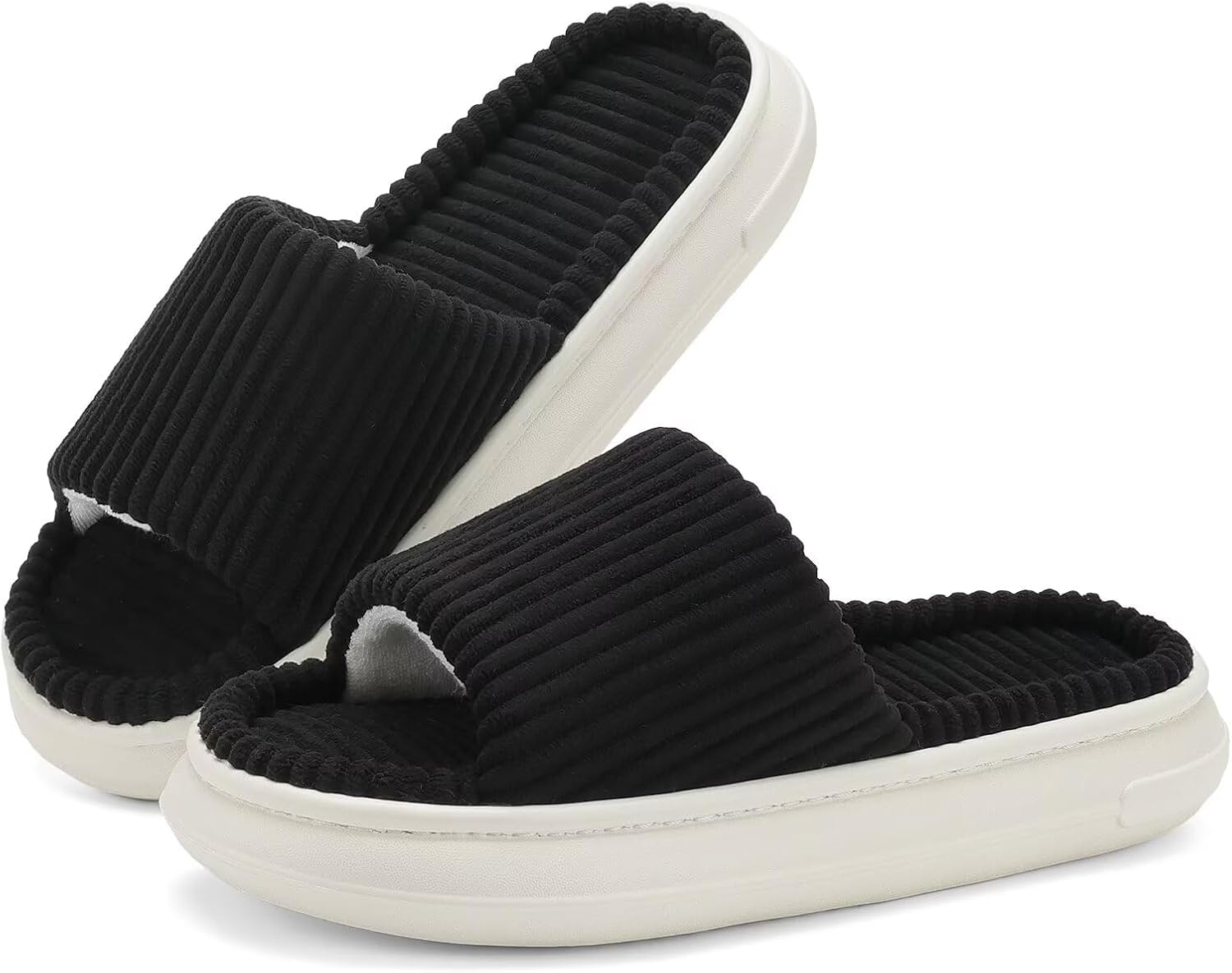 

Домашние тапочки NineCiFun унисекс для дома и улицы, обувь для спальни, для женщин и мужчин, черный