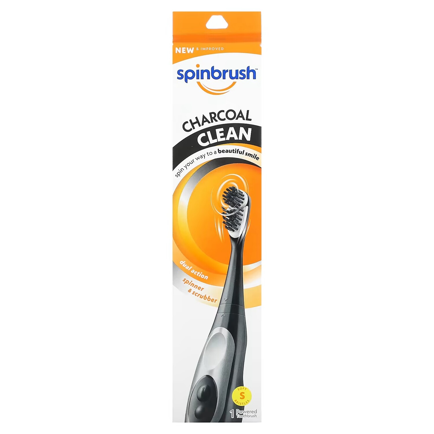 

Зубная щетка Spinbrush Charcoal Clean Power Soft