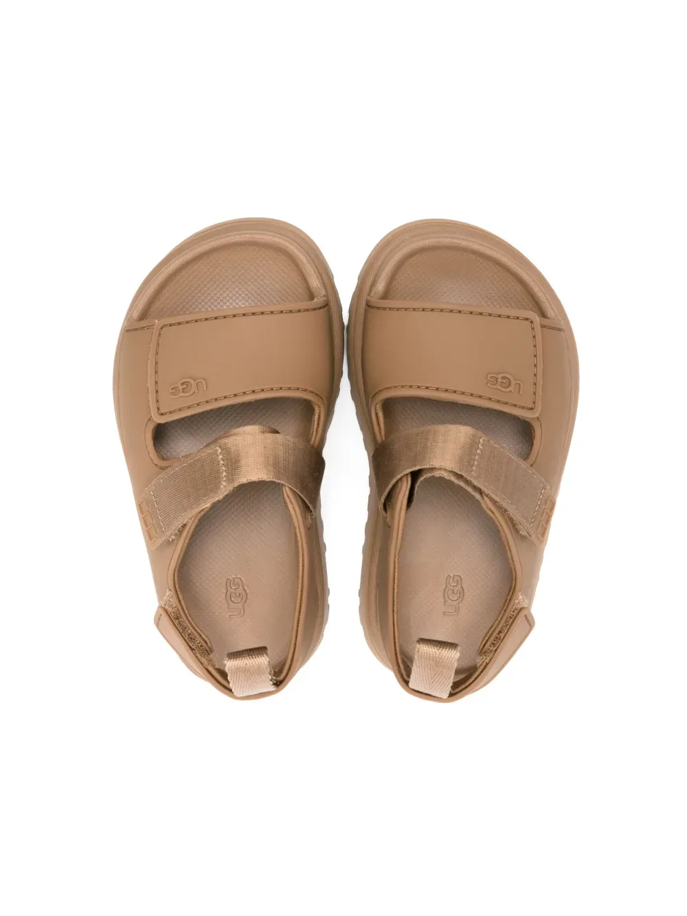 Сандалии GoldenGlow на липучках UGG Kids, коричневый — фото 3