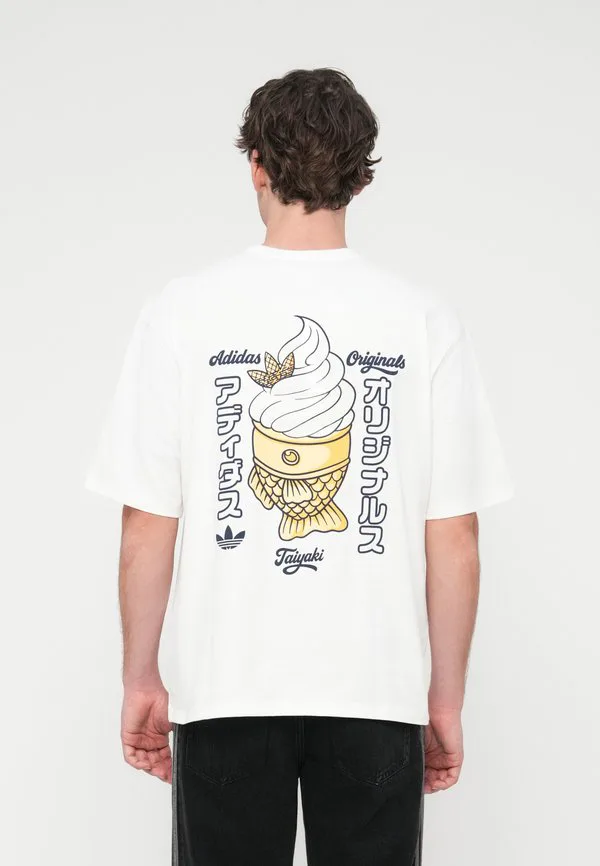 Футболка унисекс с принтом «тайяки» Adidas Originals, White