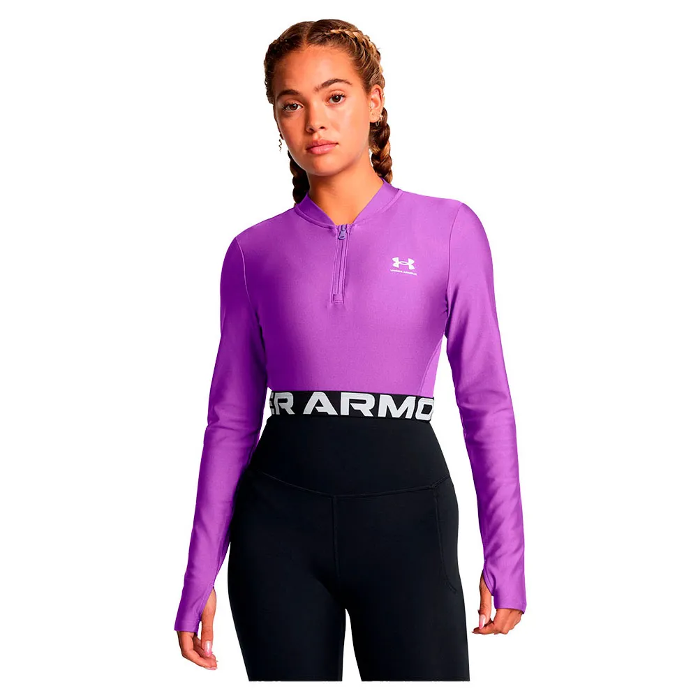 

Толстовка Under Armour HeatGear Rib half zip, фиолетовый